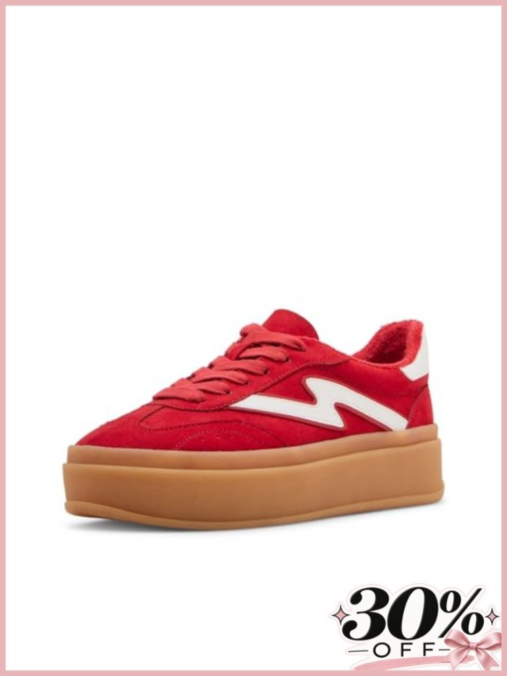 Mightty Platform Fashion Sneakers Lace-Up Suede Athletic